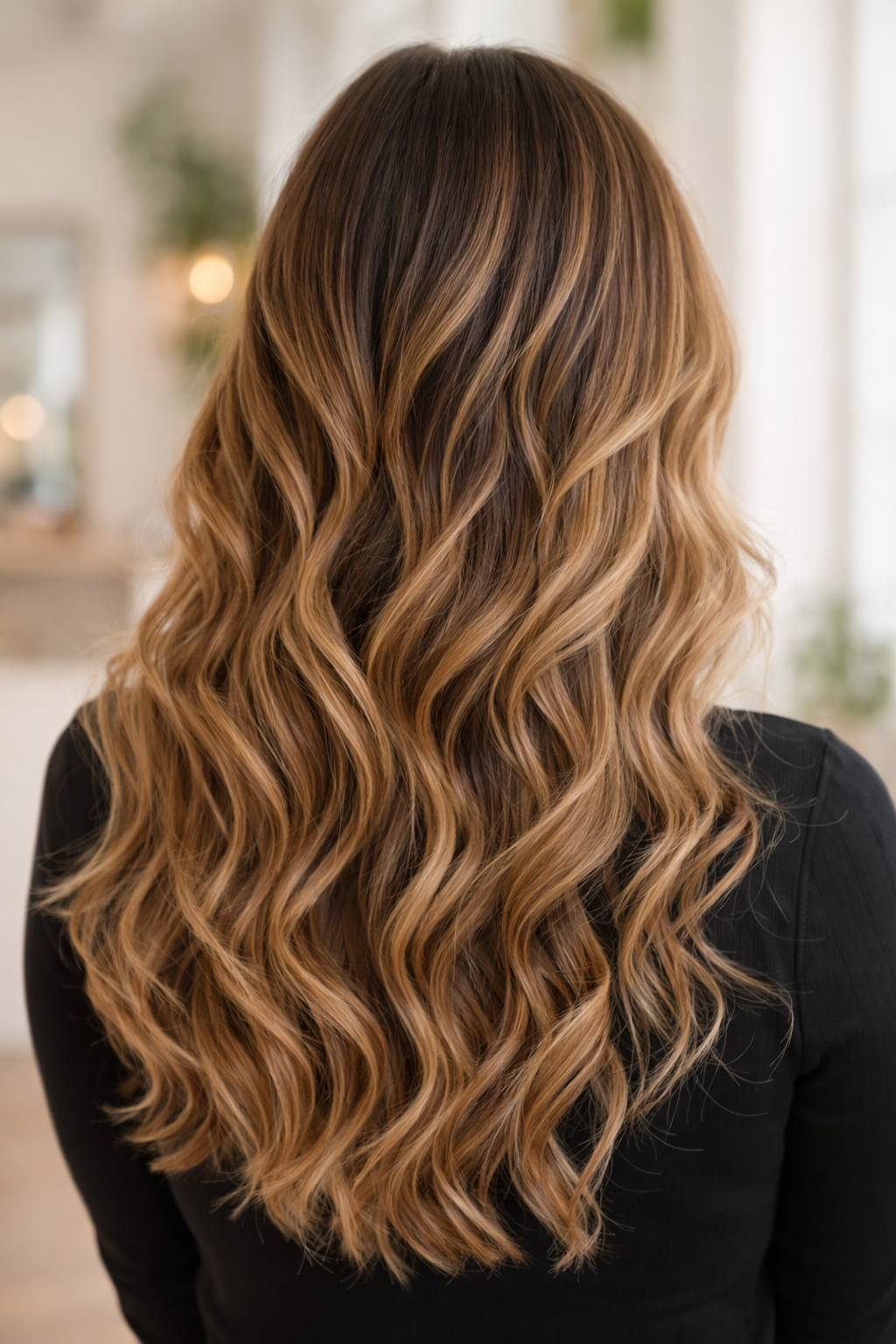 Balayage hair colour result